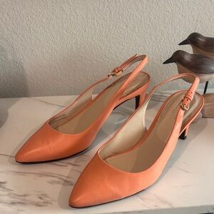 Cole Haan Orange Slingback Heels